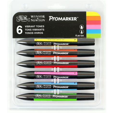 Zestaw Promarkerów Winsor&Newton, 6szt Vibrant Tones - 4